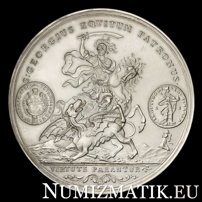 Svätojurajská medaila - AE medaila postriebrená 1738/1914 HMA