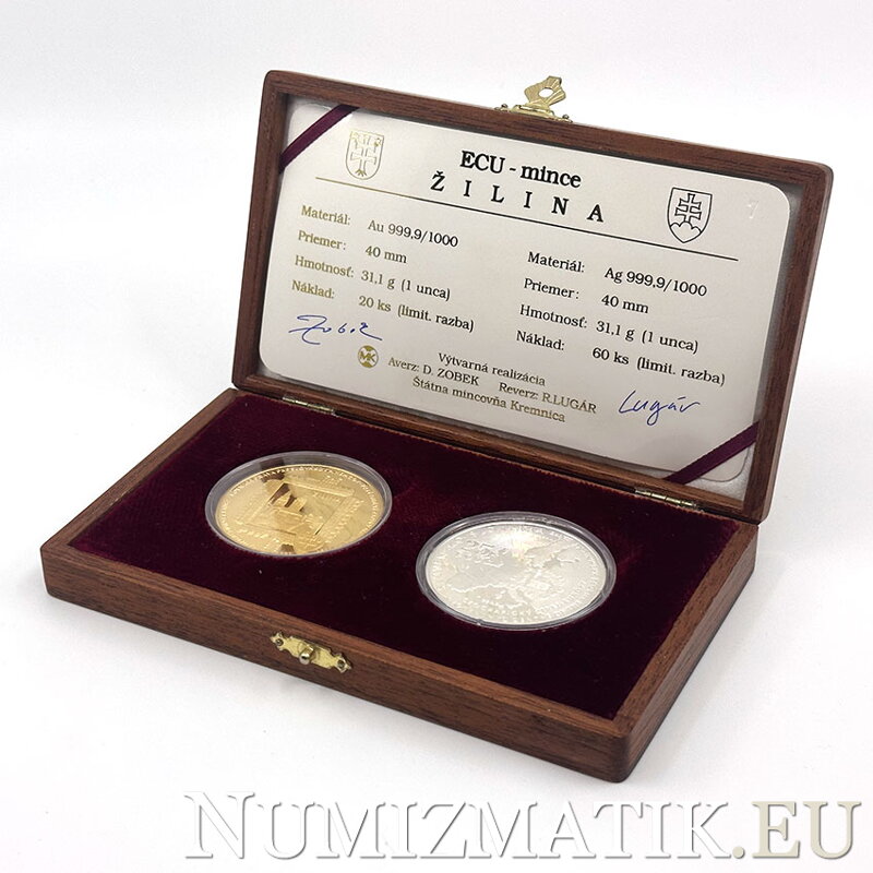 Žilina - ECU mince - D. Zobek, R. Lugár Žilina - ECU mince - D. Zobek, R. Lugár