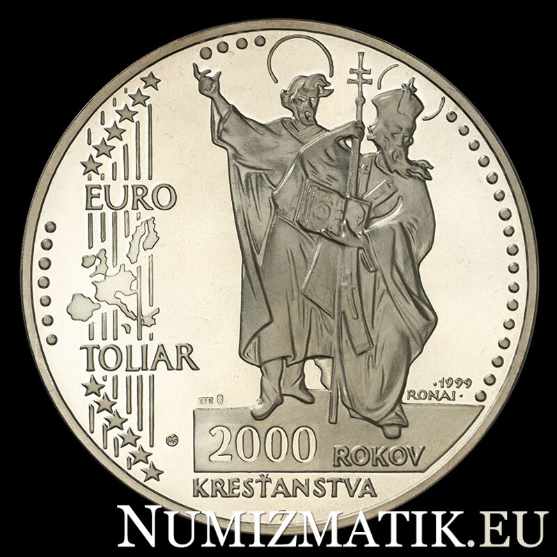 EURO TOLIAR - vydaný pri príležitosti bimilénia - strieborná medaila - M. Ronai