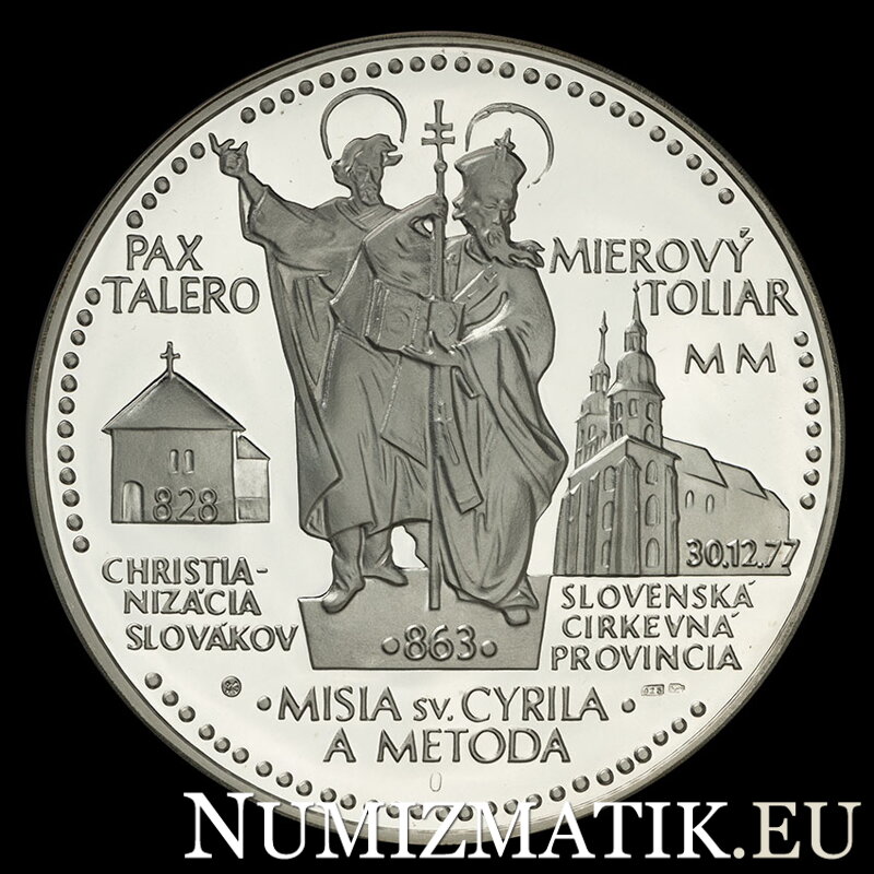 MIEROVÝ TOLIAR - vydaný pri príležitosti bimilénia - strieborná medaila - M. Ronai