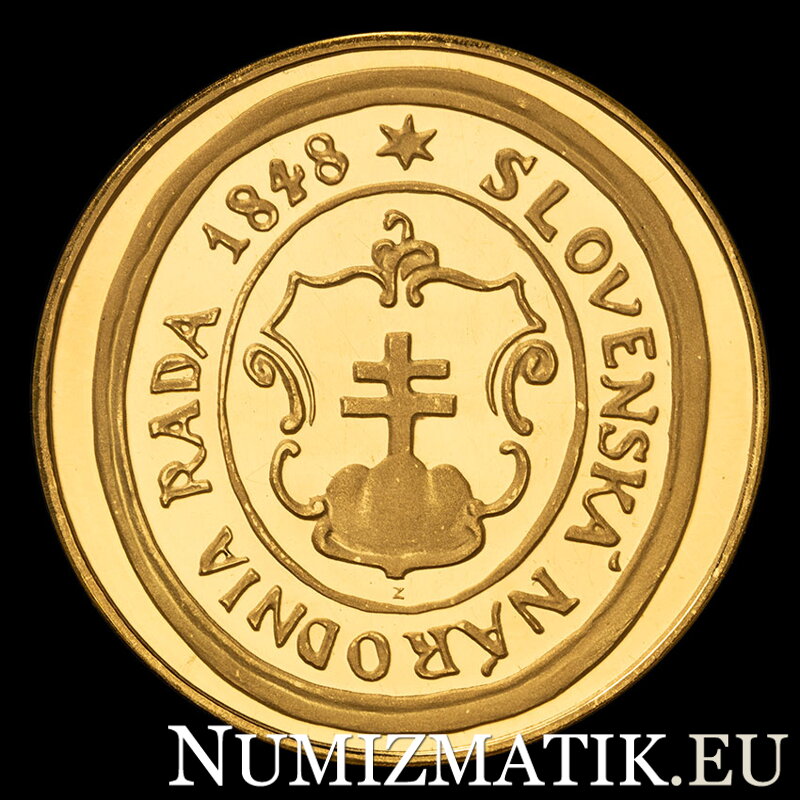 Slovenská Národná Rada 1848-1998 - 150. výročie vzniku - zlatá medaila - D. Zobek