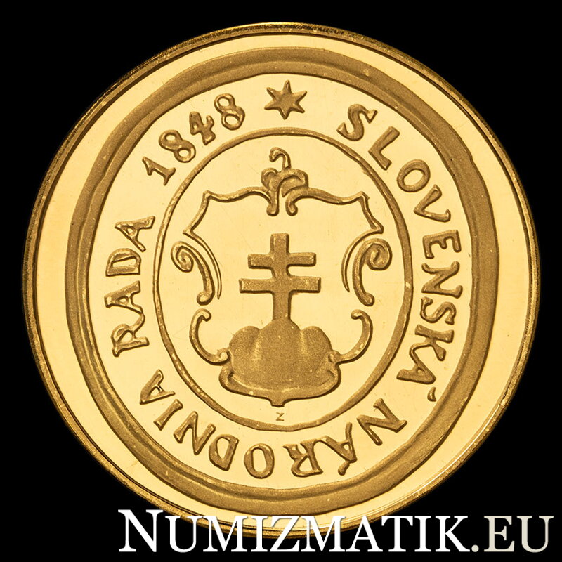 Slovenská Národná Rada 1848-1998 - 150. výročie vzniku - zlatá medaila - D. Zobek