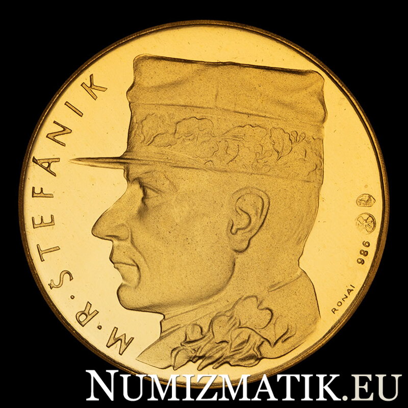 M. R. Štefánik - zlatá medaila - M. Ronai M. R. Štefánik - zlatá medaila - M. Ronai