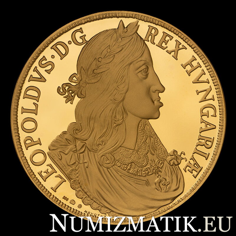 Leopold I. - 350. výročie korunovácie v Bratislave 1655, zlatá medaila - Š. Novotný Leopold I. - 350. výročie korunovácie v Bratislave 1655, zlatá medaila - Š. Novotný