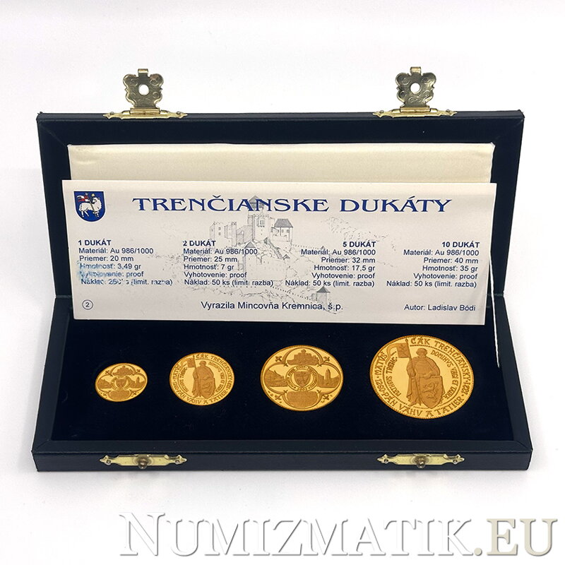 Trenčianske dukáty - sada zlatých dukátov Trenčianske dukáty - sada zlatých dukátov