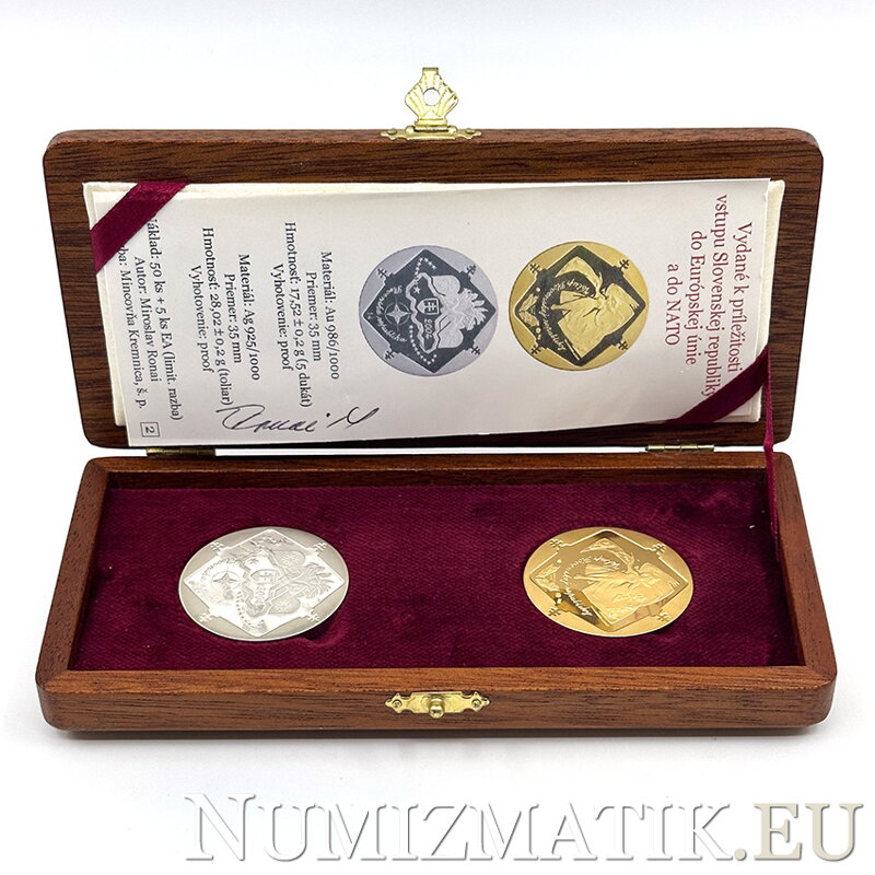 Vstup Slovenskej republiky do Európskej únie a do NATO - zlatá a strieborná medaila - M. Ronai