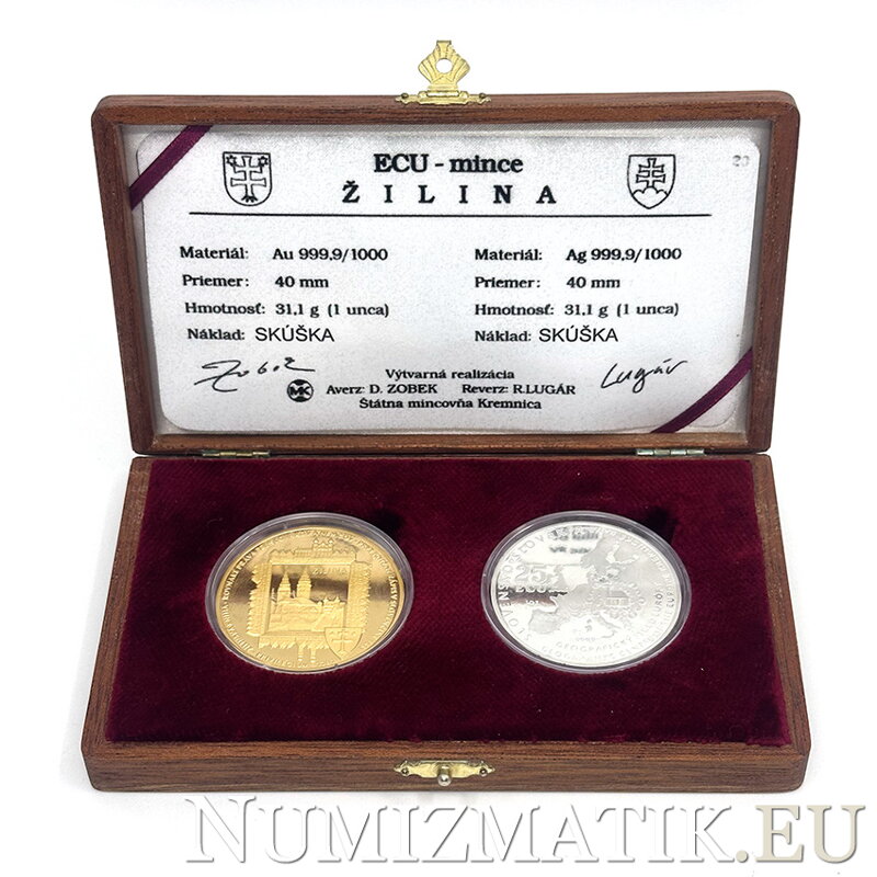 Žilina - ECU mince - D. Zobek, R. Lugár