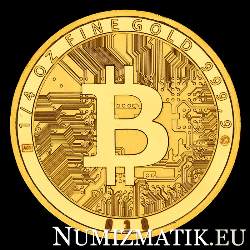 Bitcoin - zlatá medaila 1/4 OZ Bitcoin - zlatá medaila 1/4 OZ