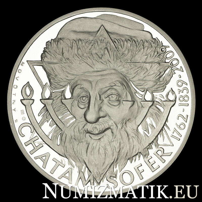 Chatam Sofer - 170. výročie úmrtia - strieborná medaila - Š. Novotný Chatam Sofer - 170. výročie úmrtia - strieborná medaila - Š. Novotný