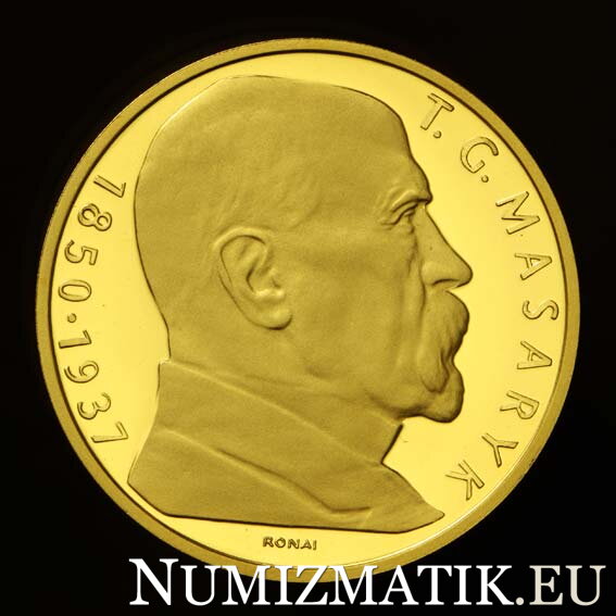 10 Kčs/1990 T. G. Masaryk - zlatá a strieborná replika mince