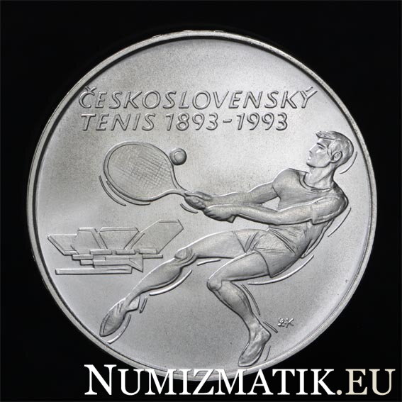 500 Kčs/1993 - Československý tenis - 100. výročia založenia prvého klubu