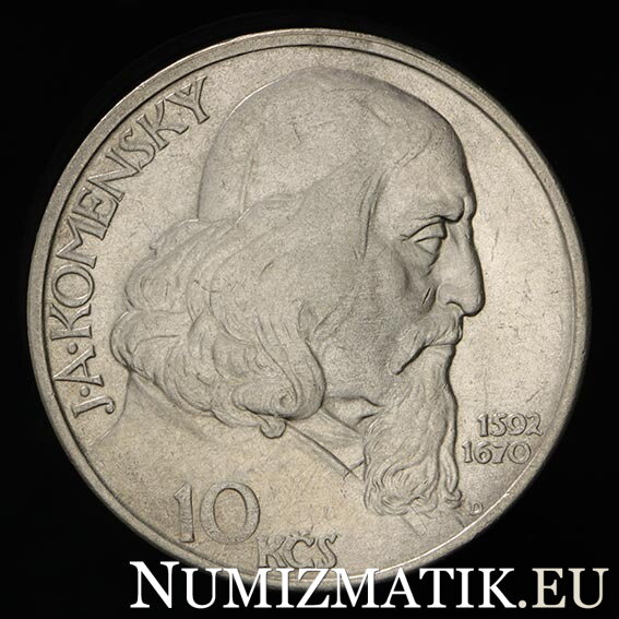 10 Kčs/1957 - J. A. Komenský - variant 10 Kčs/1957 - J. A. Komenský - variant