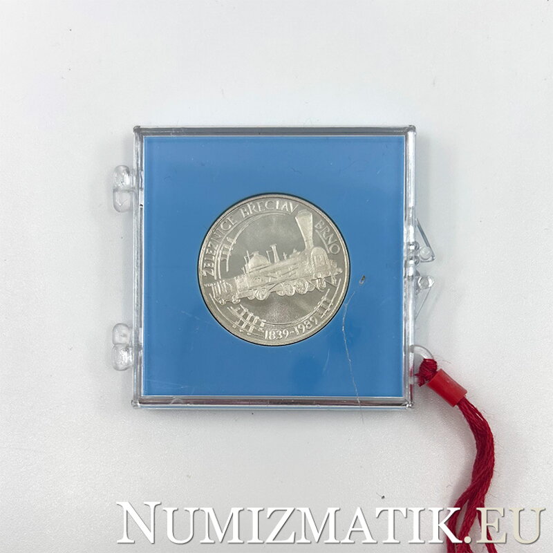 50 Kčs/1989 - Železnice Břeclav -  Brno - 150. výročie zahájenia žel. dopravy 