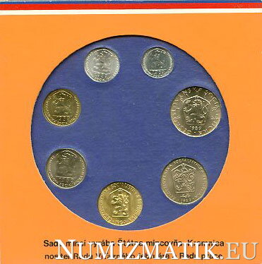 Sada obehových mincí ČSSR 1989