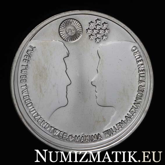 NETHERLANDS - 10 EURO / 2002 - Royal wedding