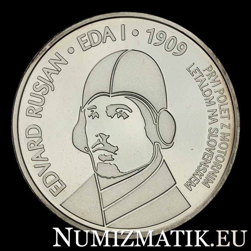 Slovinsko - 30 EURO/2009 - Edward Rusjan, prvý prelet nad Slovinskom motorovým lietadlom