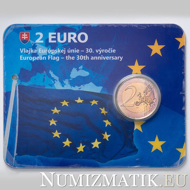2 EURO/2015 - Vlajka Európskej únie - 30. výročie narodenia - Coin Card
