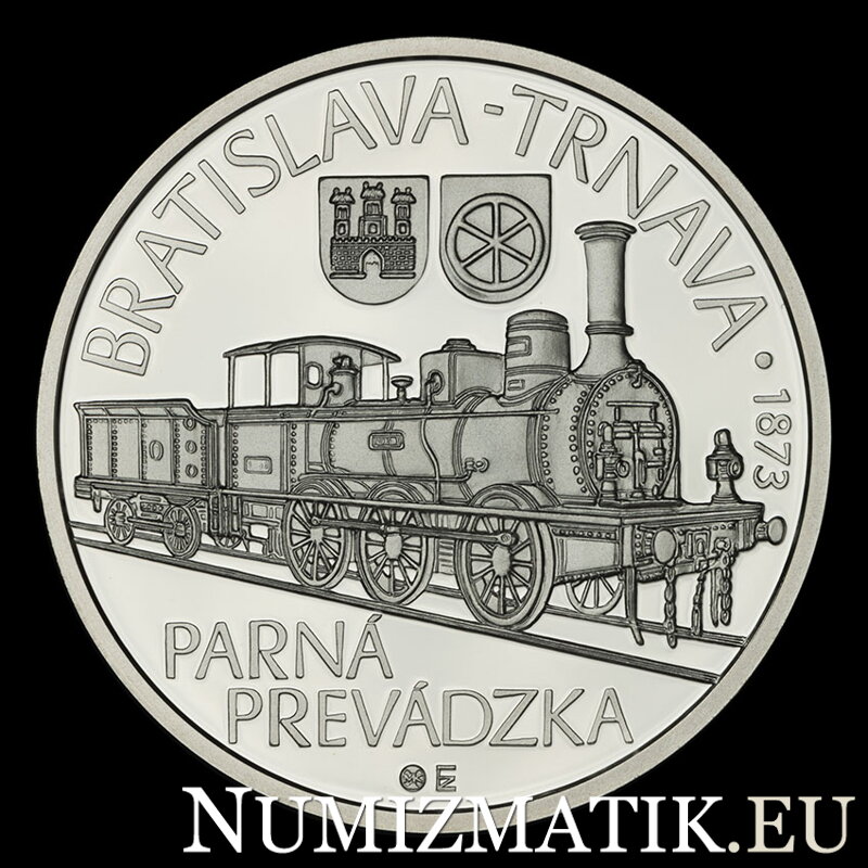 10 EURO/2023 - Spustenie parnej prevádzky na železničnej trati Bratislava - Trnava - 150. výročie