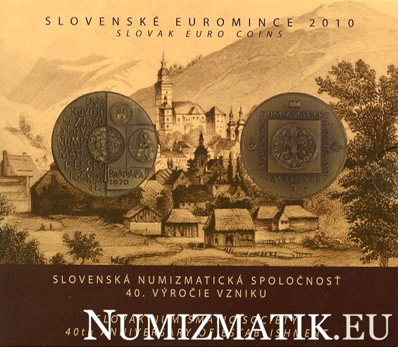 Sada mincí Slovenskej republiky 2010 - 40. výročie vzniku Slovenskej numizmatickej spločnosti