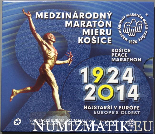 Sada mincí Slovenskej republiky 2014 - Medzinárodný maratón mieru Košice - 90. výročie vzniku