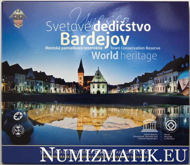 Sada mincí Slovenskej republiky 2014 - Bardejov, svetové dedičstvo UNESCO