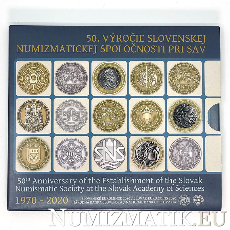 Sada mincí Slovenskej republiky 2020 - 50 výročie Slovenskej numizmatickej spoločnosti pri SAV