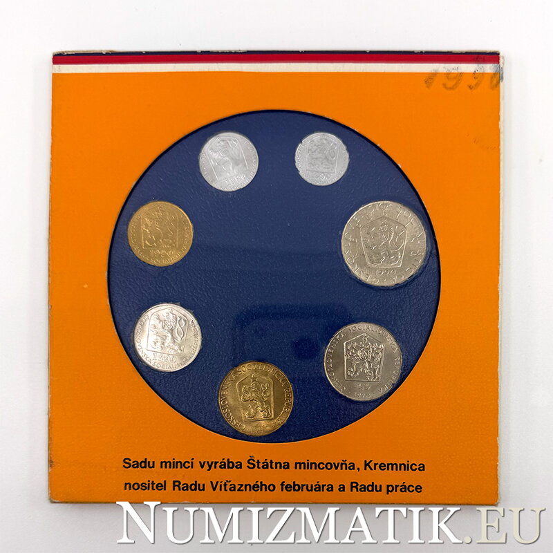 Sada obehových mincí ČSSR 1990