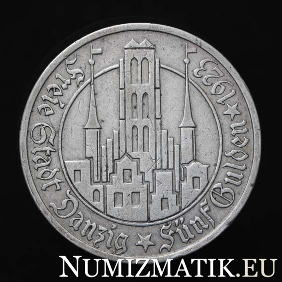 POĽSKO/DANZIG - 5 gulden 1923 Marienkirche