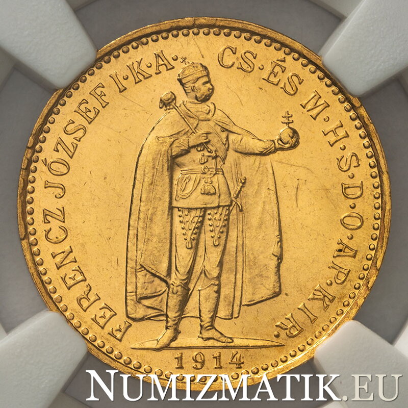 František Jozef I. - 10 Koruna 1914 KB, NGC, MS61