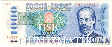 1000 Kčs/1985 - český kolok, tlačený