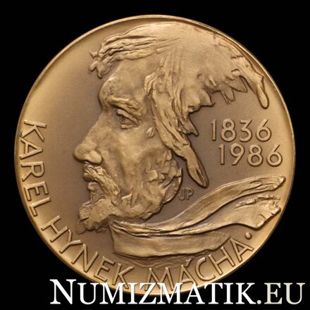 Karel Hynek Mácha - 150. výročie narodenia, bronzová medaila - J. Prádler