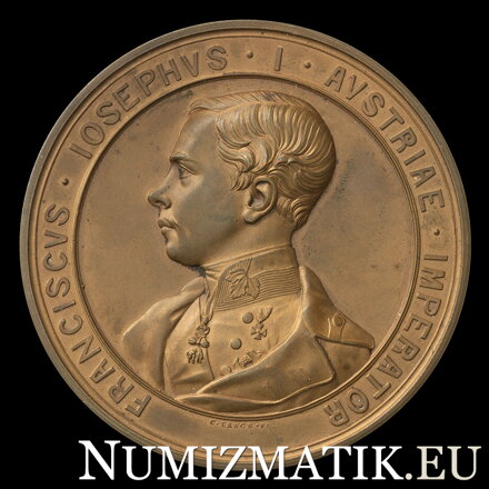 František Jozef I. - Na víťazstvo rakúskej armády v bitke pri Novare 1849 - AE medaila