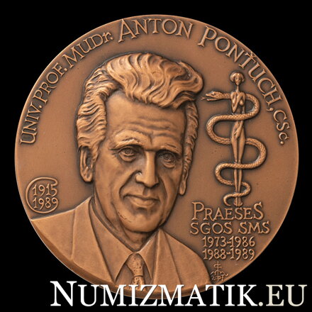 Univerzitný profesor MUDr. Anton Ponťuch, CSc. - AE medaila - M. Polonský