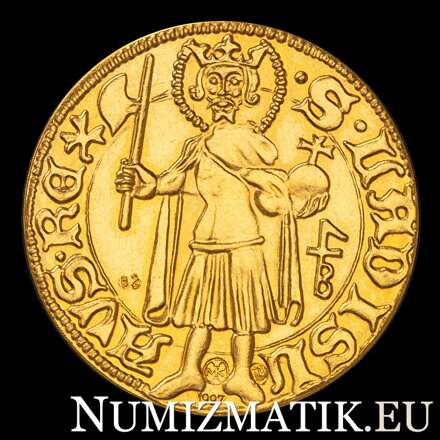Žigmund - erb s orlicami - replika zlatého dukátu - M. Kožuch