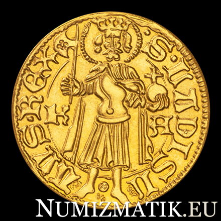 Matej Korvín - variant s erbom - replika zlatého dukátu - M. Kožuch