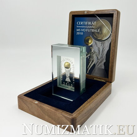 MS vo futbale 2010 - bimetalová plaketa, zlato a striebro - J. Černaj