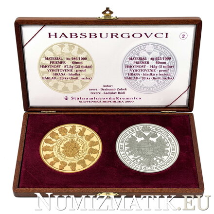 Galéria Habsburgovcov - sada dvoch medailí - D. Zobek, L. Bódi