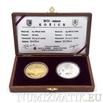 Košice - ECU mince - D. Zobek, R. Lugár