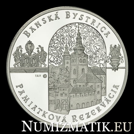 Banská Bystrica - Pamiatková rezervácia - nerealizované motívy zo súťaže na striebornú zberateľskú mincu 20 €