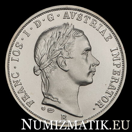 František Jozef I. - poltoliar 1853 B - strieborná replika mince