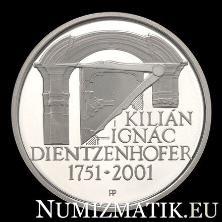 200 Kč/2001 - Kilián Ignác Dientzenhofer - 250. výročie úmrtia