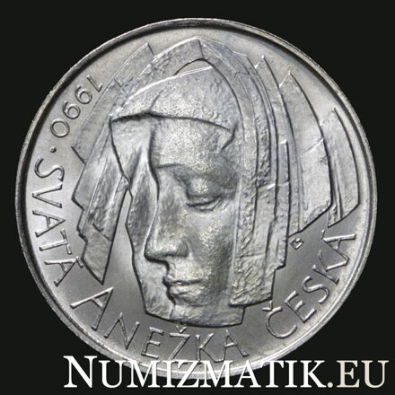 50 Kčs/1990 - Anežka Česká VARIANTA BEZ "LK"