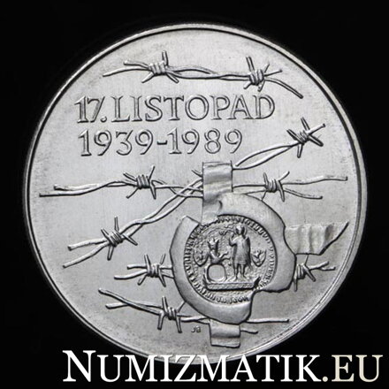 100 Kčs/1989 - November 17, 1939 - 50th anniversary