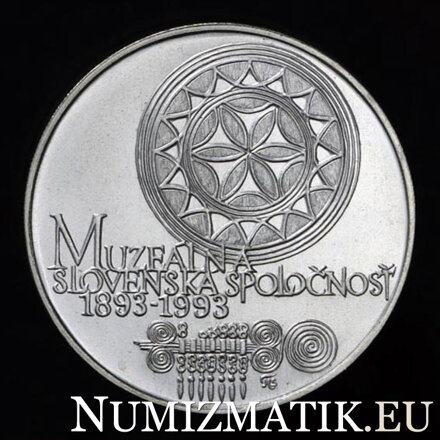 100 Kčs/1993 - Muzeálna spoločnosť - 100. výročie založenia