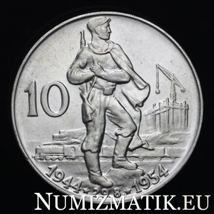10 Kčs/1954 - SNP - 10. výročie