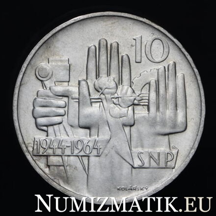 10 Kčs/1964 - Slovenské národné povstanie -20. výročie