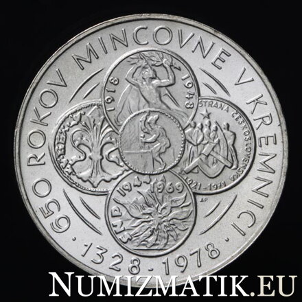 50 Kčs/1978 - 650. výročie Mincovne v Kremnici