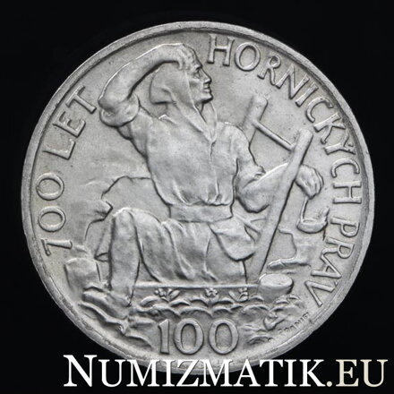 100 Kčs/1949 - Jíhlavské bánske právo - 700. výročie udelenia