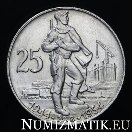 25 Kčs/1954 - SNP - 10. výročie