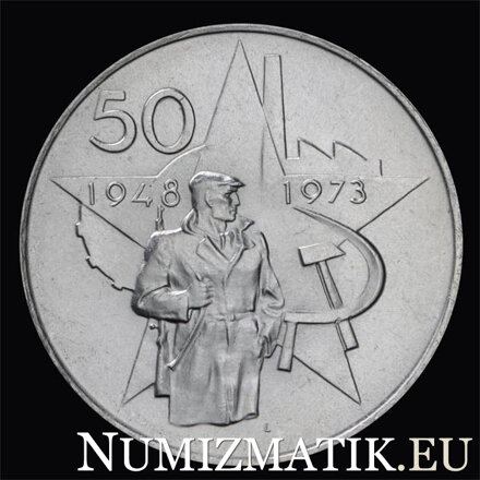 50 Kčs/1973 - Víťazný február - 25. výročie